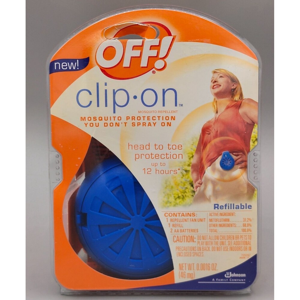 Off! Clip-on Fan Circulated Mosquito Repellent with 1 Refill New